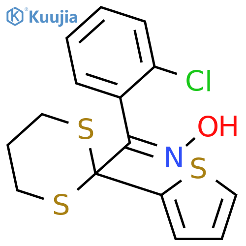 Methanone, (2-chlorophenyl)[2-(2-thienyl)-1,3-dithian-2-yl]-, oxime structure