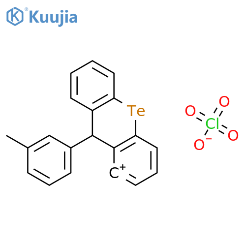 Telluroxanthylium, 9-(3-methylphenyl)-, perchlorate structure