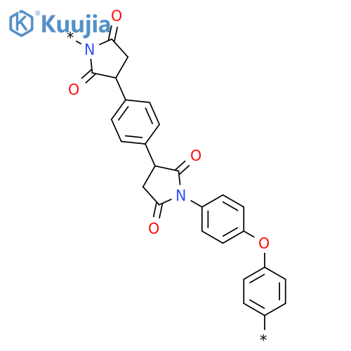 Poly[(2,5-dioxo-1,3-pyrrolidinediyl)-1,4-phenylene(2,5-dioxo-3,1-pyrrolidinediyl)-1,4-phenyleneoxy-1,4-phenylene] structure