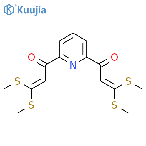 2-Propen-1-one, 1,1'-(2,6-pyridinediyl)bis[3,3-bis(methylthio)- structure