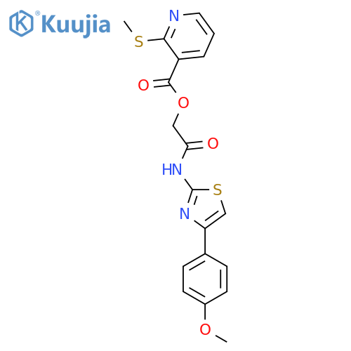 {[4-(4-Methoxyphenyl)-1,3-thiazol-2-yl]carbamoyl}methyl 2-(methylsulfanyl)pyridine-3-carboxylate structure