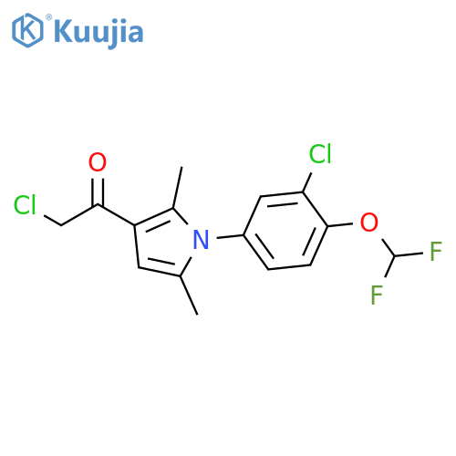 2-chloro-1-{1-3-chloro-4-(difluoromethoxy)phenyl-2,5-dimethyl-1H-pyrrol-3-yl}ethan-1-one structure
