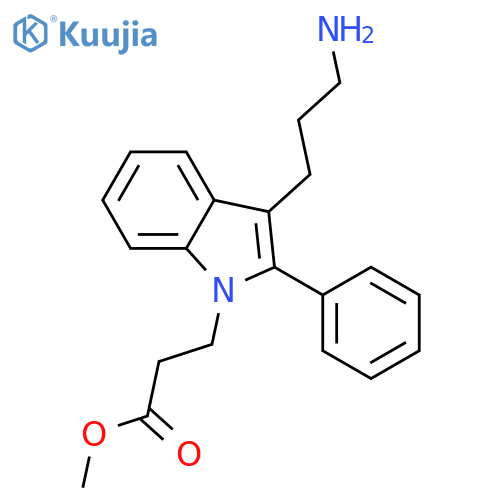 1H-Indole-1-propanoic acid, 3-(3-aminopropyl)-2-phenyl-, methyl ester structure