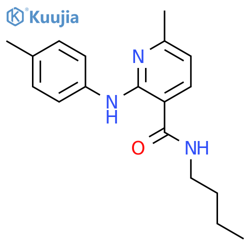 N-butyl-6-methyl-2-(4-methylanilino)pyridine-3-carboxamide structure