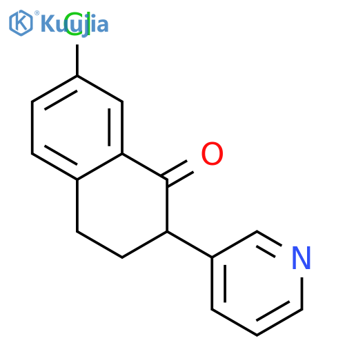 7-chloro-2-(pyridin-3-yl)-3,4-dihydronaphthalen-1(2H)-one structure