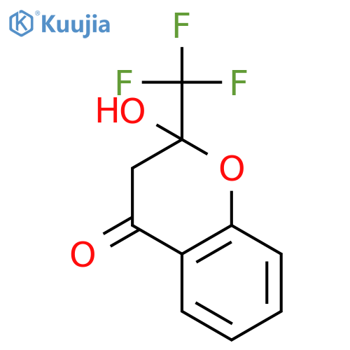 4H-1-Benzopyran-4-one, 2,3-dihydro-2-hydroxy-2-(trifluoromethyl)- structure
