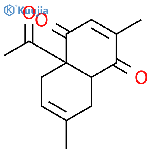 1,4-Naphthalenedione, 4a-acetyl-4a,5,8,8a-tetrahydro-2,7-dimethyl-, (4aR,8aS)-rel- structure