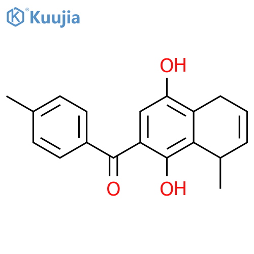 Methanone, (5,8-dihydro-1,4-dihydroxy-8-methyl-2-naphthalenyl)(4-methylphenyl)- structure