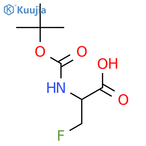 2-{(tert-butoxy)carbonylamino}-3-fluoropropanoic acid structure