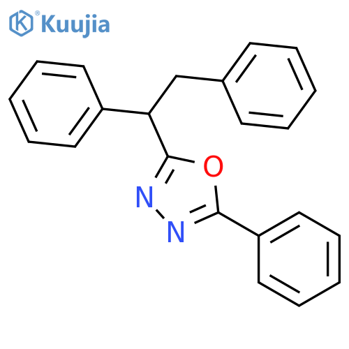 2-(1,2-diphenylethyl)-5-phenyl-1,3,4-oxadiazole structure