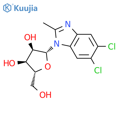 5,6-dichloro-2-methyl-1-(beta-D-ribofuranosyl)-1H-benzimidazole structure