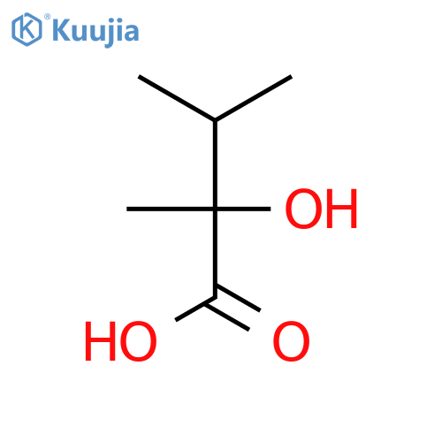(2S)-2-hydroxy-2,3-dimethylbutanoic acid structure