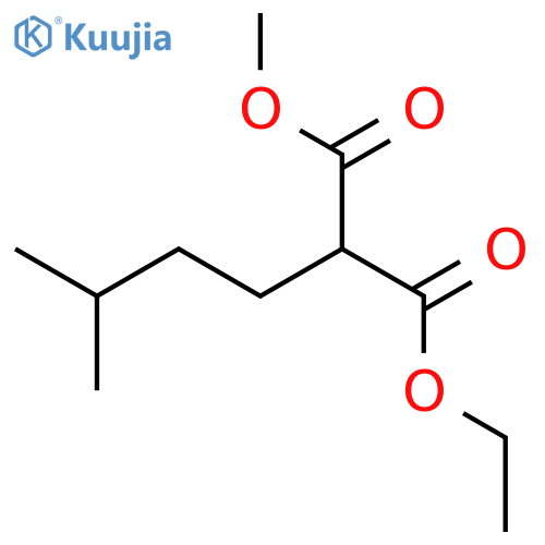 Ethyl methyl (3-methylbutyl)propanedioate structure
