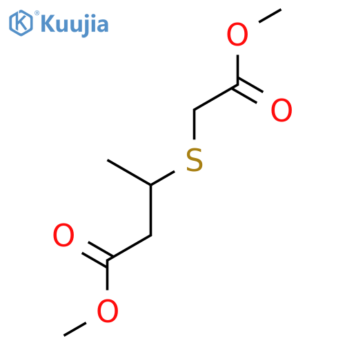 methyl 3-(2-methoxy-2-oxoethyl)sulfanylbutanoate structure