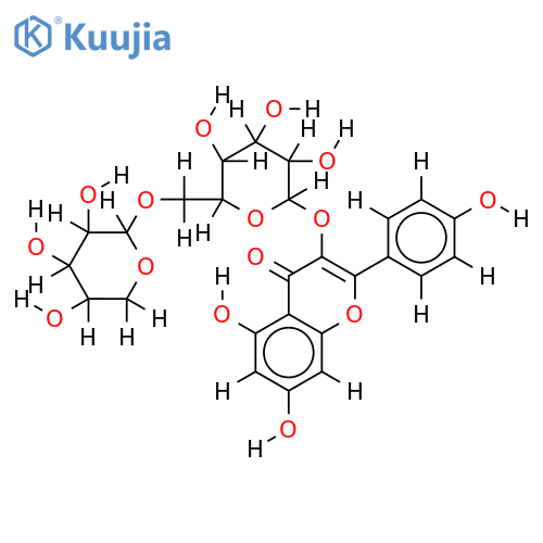 Kaempferol-3-O-(6-O-alpha-L-arabinopyranosyl)-beta-D-galaktopyranosid structure