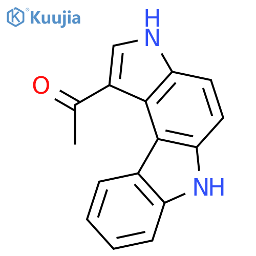 ETHANONE, 1-(3,6-DIHYDROPYRROLO[2,3-C]CARBAZOL-1-YL)- structure