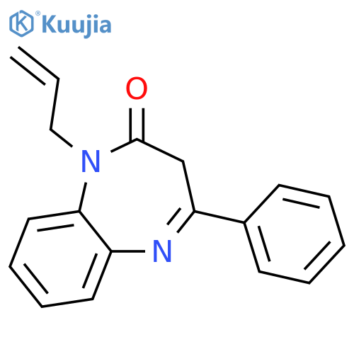 2H-1,5-Benzodiazepin-2-one, 1,3-dihydro-4-phenyl-1-(2-propenyl)- structure