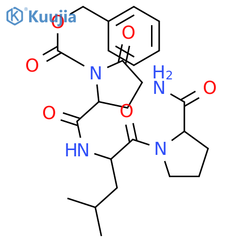 L-Prolinamide, 5-oxo-1-[(phenylmethoxy)carbonyl]-D-prolyl-L-leucyl- structure