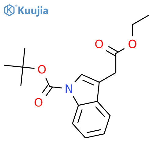 2-Methyl-2-propanyl 3-(2-ethoxy-2-oxoethyl)-1H-indole-1-carboxylate structure