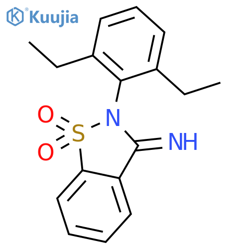1,2-Benzisothiazol-3(2H)-imine, 2-(2,6-diethylphenyl)-, 1,1-dioxide structure