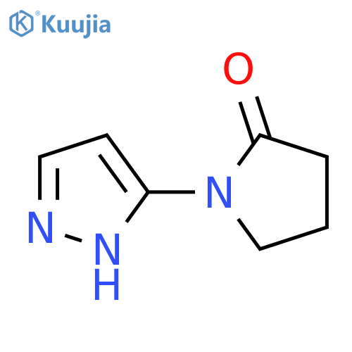 2-Pyrrolidinone,1-(1H-pyrazol-3-yl)-(9CI) structure
