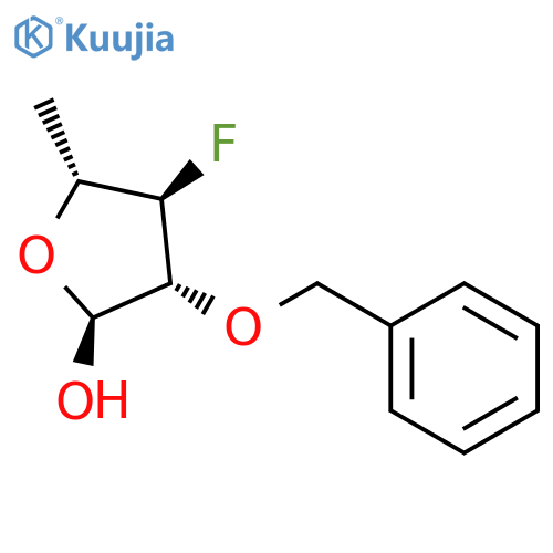 a-D-Arabinofuranose,3,5-dideoxy-3-fluoro-2-O-(phenylmethyl)- structure