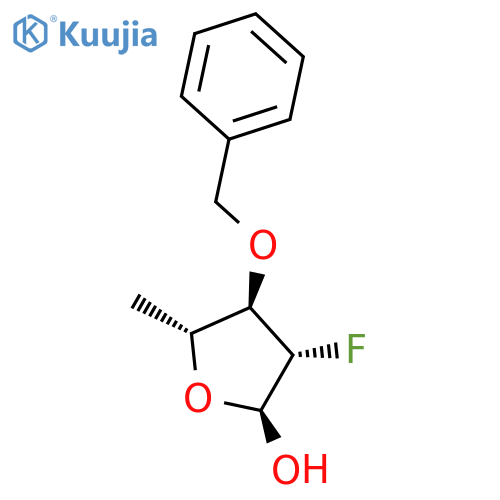 a-D-Arabinofuranose,2,5-dideoxy-2-fluoro-3-O-(phenylmethyl)- structure