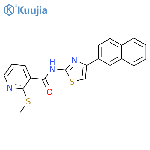 2-(Methylthio)-N-(4-(naphthalen-2-yl)thiazol-2-yl)nicotinamide structure