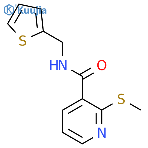 2-(methylsulfanyl)-N-(thiophen-2-yl)methylpyridine-3-carboxamide structure