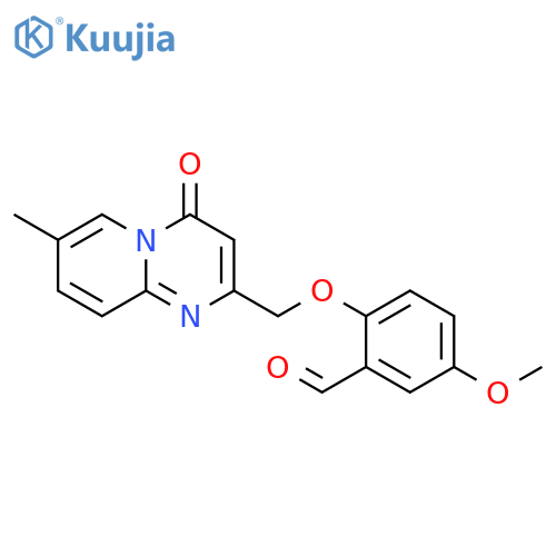 5-Methoxy-2-[(7-methyl-4-oxo-4H-pyrido[1,2-a]pyrimidin-2-yl)methoxy]benzaldehyde structure