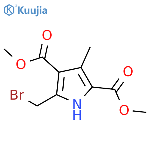2,4-dimethyl 5-(bromomethyl)-3-methyl-1H-pyrrole-2,4-dicarboxylate structure