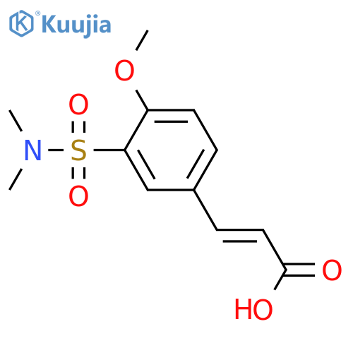 3-3-(dimethylsulfamoyl)-4-methoxyphenylprop-2-enoic acid structure