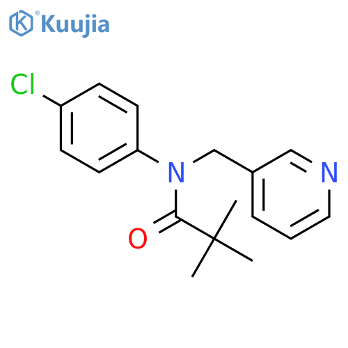Propanamide, N-(4-chlorophenyl)-2,2-dimethyl-N-(3-pyridinylmethyl)- structure