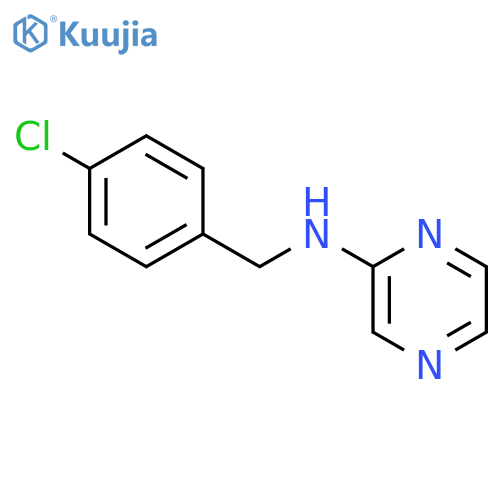 N-(4-chlorobenzyl)-2-pyrazinamine structure