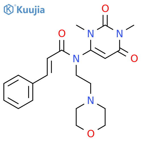 2-Propenamide,N-[2-(4-morpholinyl)ethyl]-3-phenyl-N-(1,2,3,6-tetrahydro-1,3-dimethyl-2,6-dioxo-4-pyrimidinyl)- structure