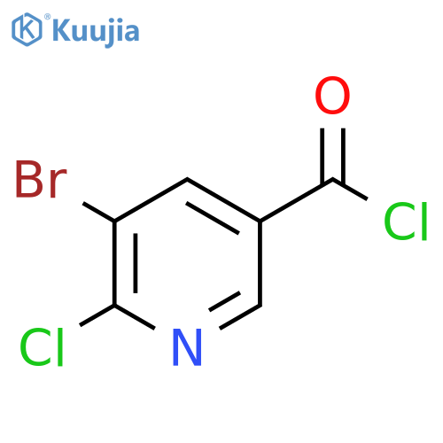 5-bromo-6-chloropyridine-3-carbonyl chloride structure