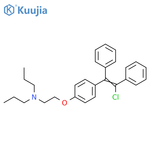 1-Propanamine, N-[2-[4-(2-chloro-1,2-diphenylethenyl)phenoxy]ethyl]-N-propyl- structure