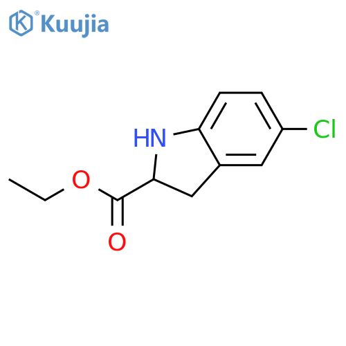 ethyl 5-chloro-2,3-dihydro-1H-indole-2-carboxylate structure