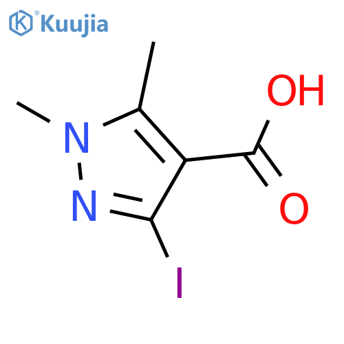 1H-PYRAZOLE-4-CARBOXYLIC ACID, 3-IODO-1,5-DIMETHYL- structure