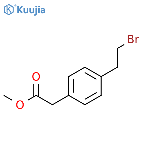 BENZENEACETIC ACID, 4-(2-BROMOETHYL)-, METHYL ESTER structure