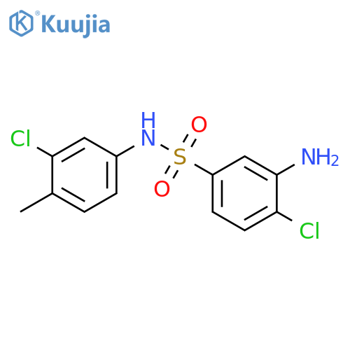 3-amino-4-chloro-N-(3-chloro-4-methylphenyl)benzene-1-sulfonamide structure
