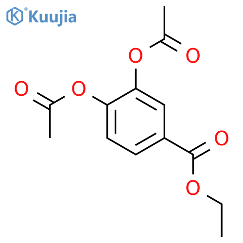Benzoic acid, 3,4-bis(acetyloxy)-, ethyl ester structure