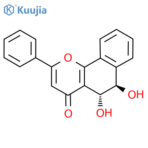 (5r,6r)-5,6-Dihydroxy-2-phenyl-5,6-dihydro-4h-benzo[h]chromen-4-one structure