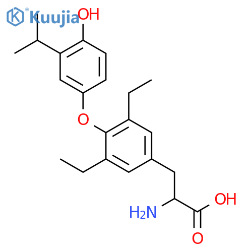 Tyrosine,3,5-diethyl-O-[4-hydroxy-3-(1-methylethyl)phenyl]- structure