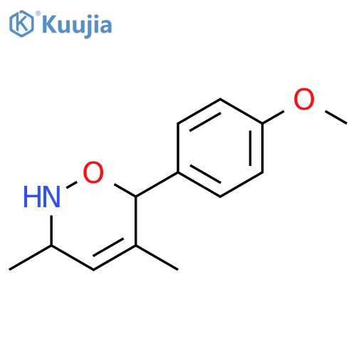 2H-1,2-Oxazine, 3,6-dihydro-6-(4-methoxyphenyl)-3,5-dimethyl structure
