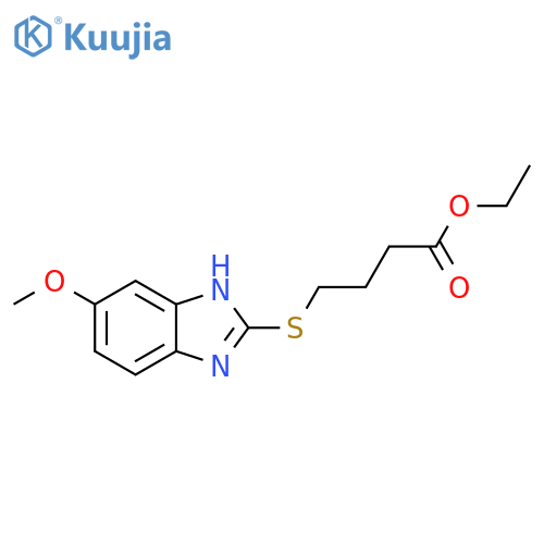Butanoic acid, 4-[(5-methoxy-1H-benzimidazol-2-yl)thio]-, ethyl ester structure