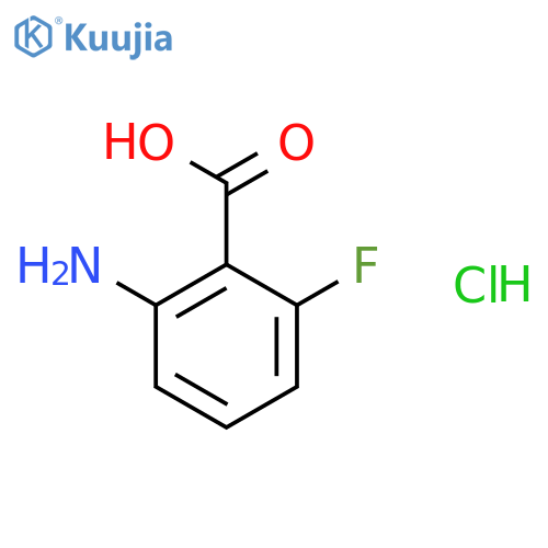 BENZOIC ACID, 2-AMINO-6-FLUORO-, HYDROCHLORIDE structure