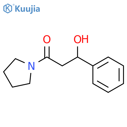 Pyrrolidine, 1-(3-hydroxy-1-oxo-3-phenylpropyl)- structure