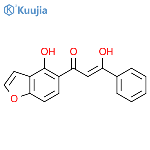 2-Propen-1-one, 3-hydroxy-1-(4-hydroxy-5-benzofuranyl)-3-phenyl- structure