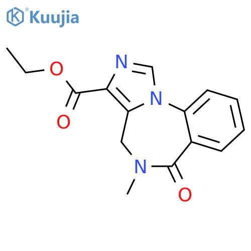 4H-Imidazo[1,5-a][1,4] benzodiazepine-3-carboxylic acid, 5,6-dihydro-5-methyl-6 -oxo-, ethyl ester structure
